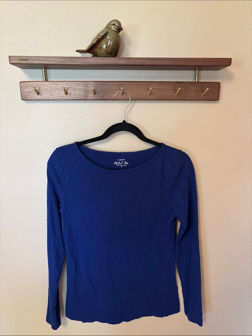 J. Crew Royal Blue Long Sleeve Crew Tee